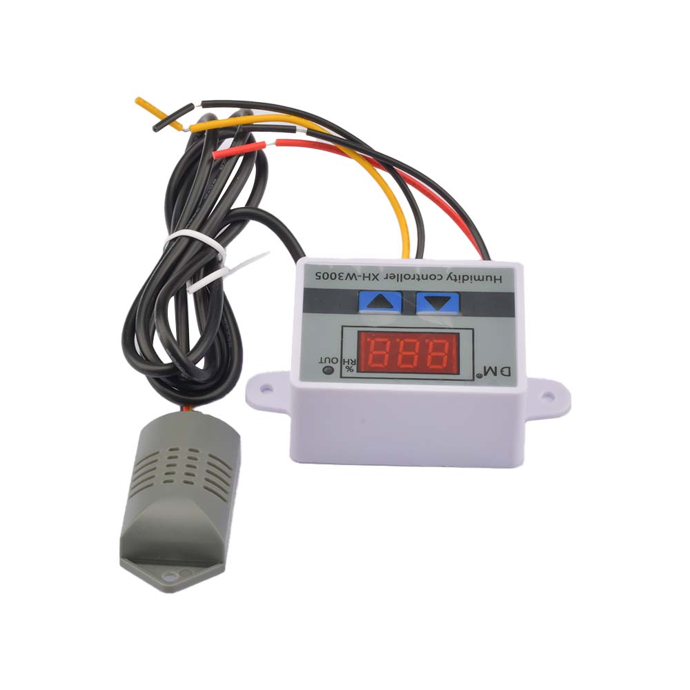 Digital Hygrometer Probe - XH-W3005ควบคุมความชื้นแบบดิจิตอล12V 24V 220V สวิตช์ควบคุมความชื้น + เซ็นเซอร์ความชื้น