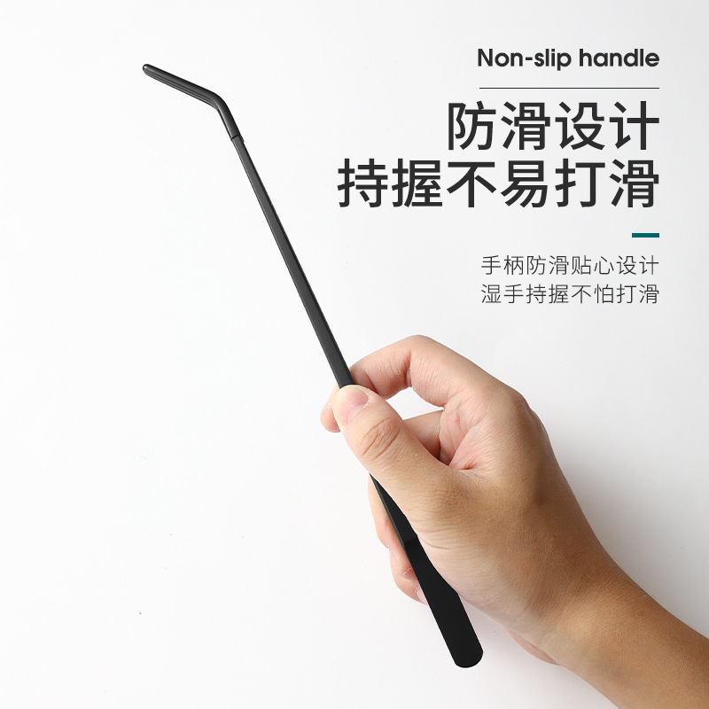 Feeding Tong Stainless - แหนบป้อนอาหารสัตว์เลื้อยคลานสแตนเลสพร้อมปลายยาง แหนบตรงและโค้งสำหรับตู้ปลา อุปกรณ์ป้อนอาหารสัตว์เลี้ยง