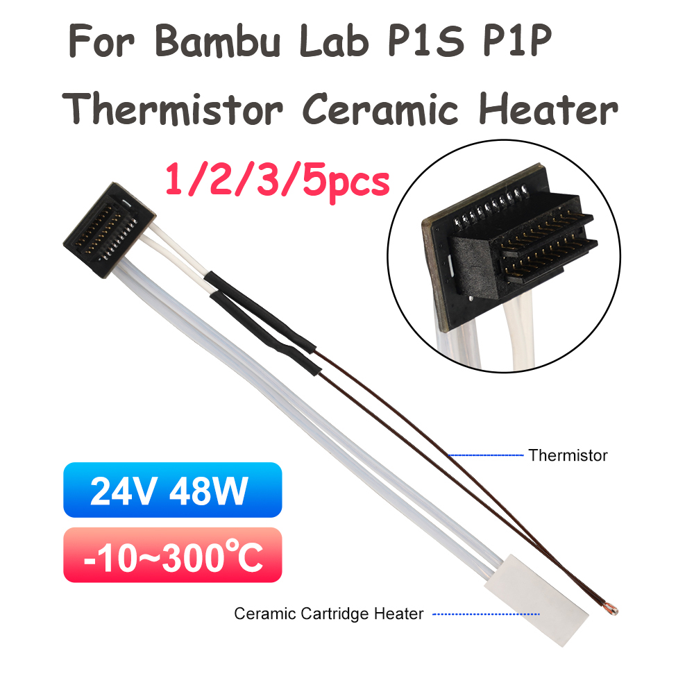 Ceramic Heat Emitter - ฮีตเตอร์เซรามิกเทอร์มิสเตอร์สำหรับ Bambu Lab P1S P1P ชุดหัวพิมพ์