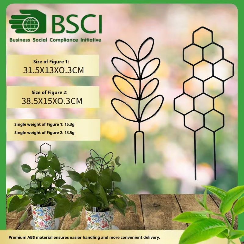 Vine Climbing Plastic - โครงตาข่ายปลูกต้นไม้ลายรังผึ้ง 1 ชิ้น, โครงพลาสติกกันสนิมสำหรับไม้เลื้อยและดอกไม้ในกระถาง, โครงปีนป่ายสำหรับสวนในร่มและกลางแจ้ง