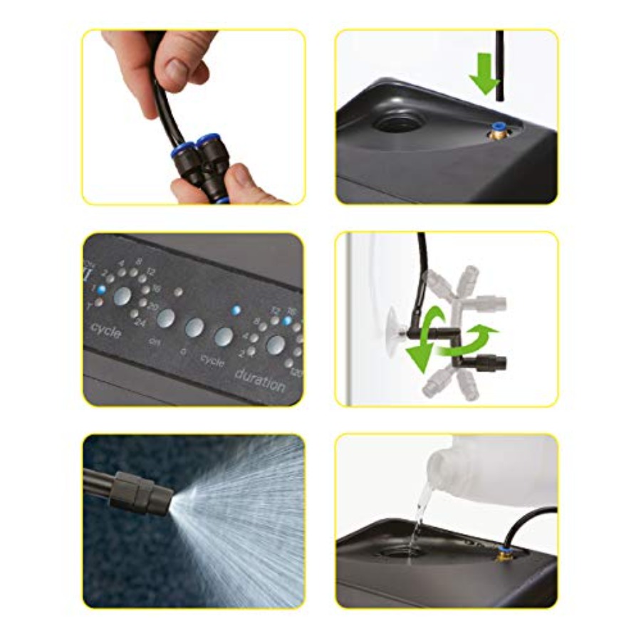 ระบบพ่นหมอกในตู้เลี้ยงสัตว์เลื - Misting Nozzle Reptile บทวิจารณ์และราคา