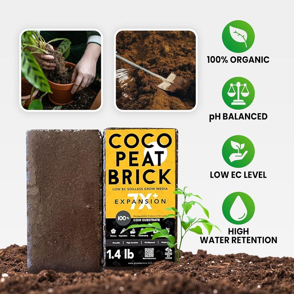 อิฐเพาะปลูก 650 กรัม - อิฐพีทอ - Substrate Coconut Fiber บทวิจารณ์และราคา