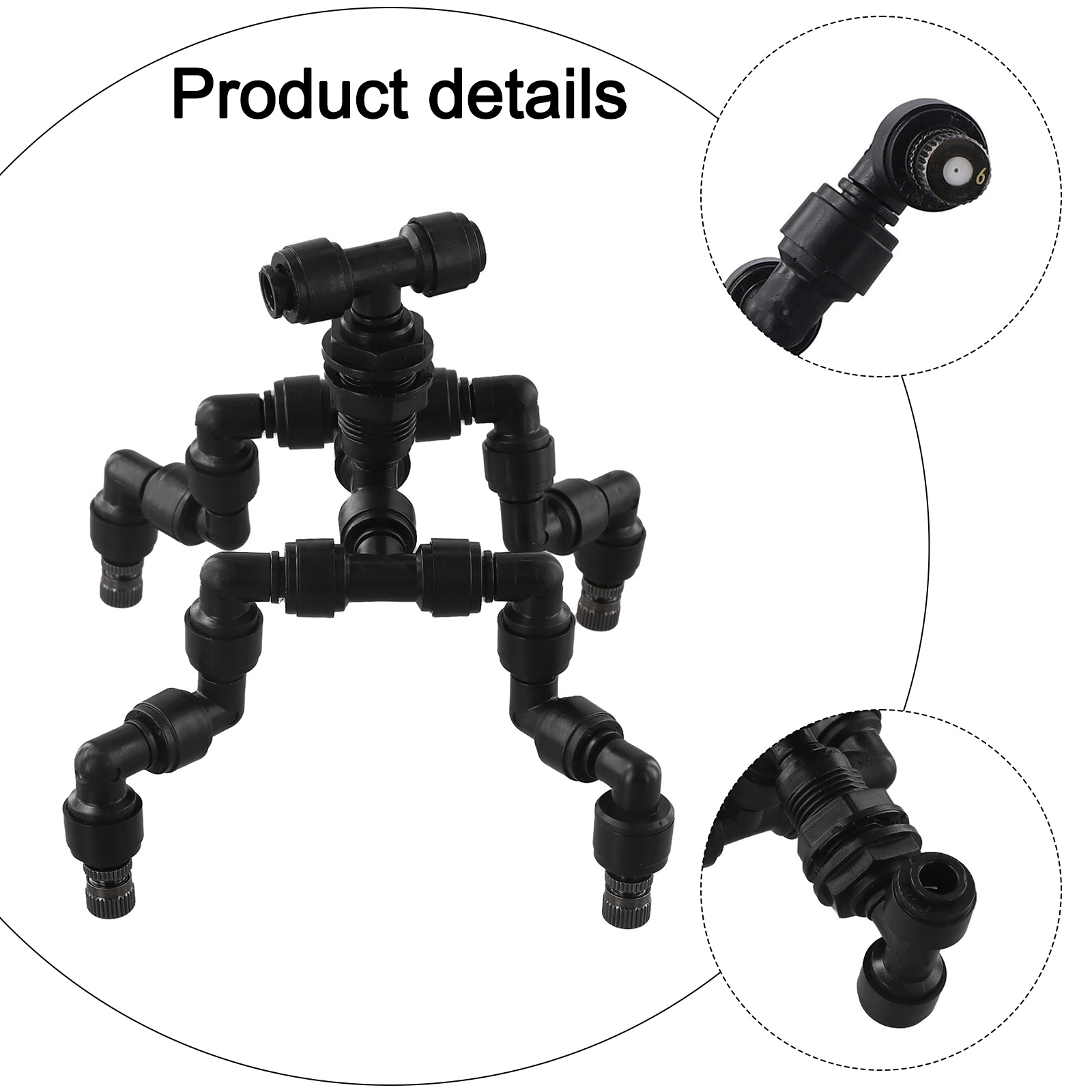 หัวฉีดพ่นหมอกพลาสติกสีดำ หมุนไ - Misting Nozzle Reptile บทวิจารณ์และราคา